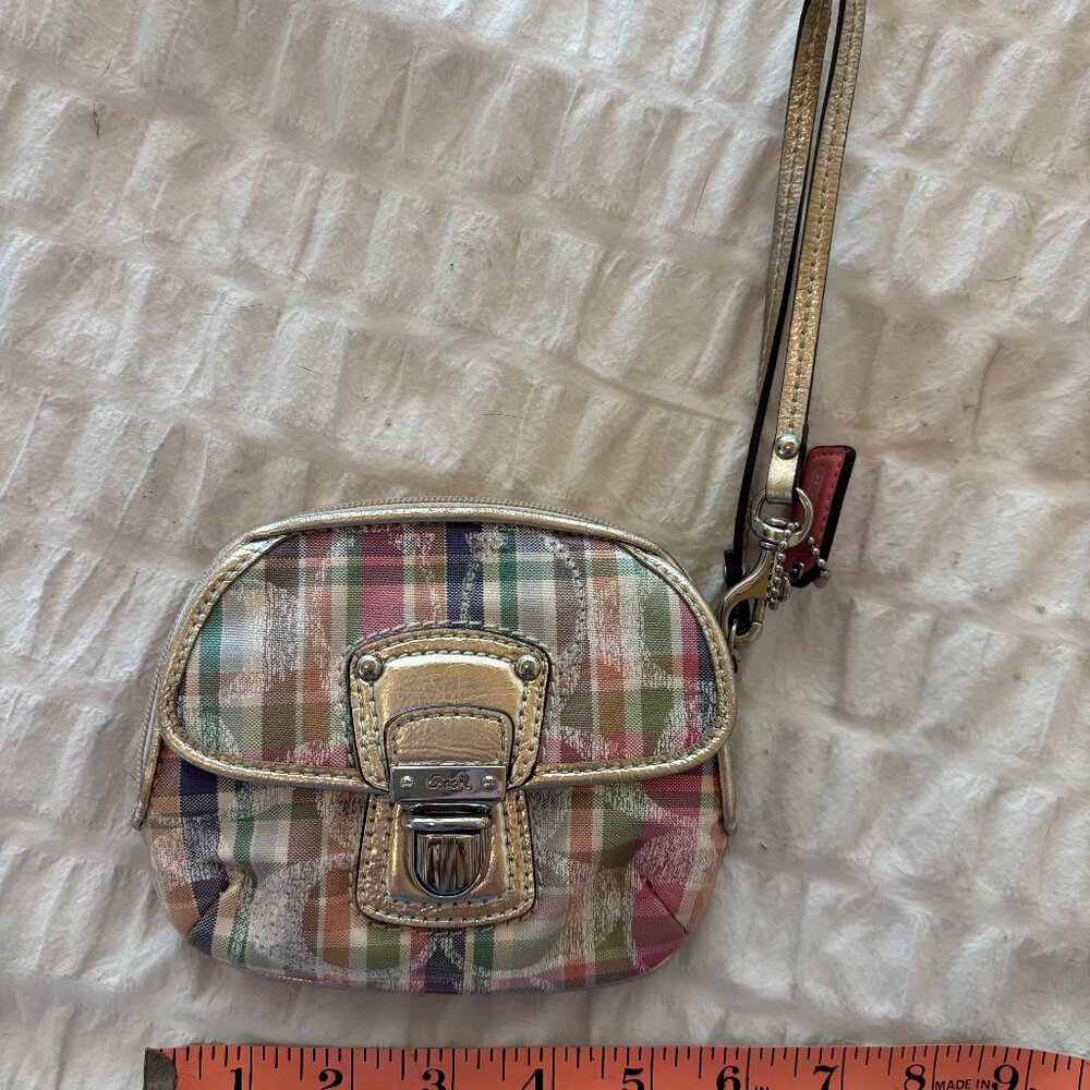 SOLD - Authentic Vintage Coach Pop Mad Push Lock Wristlet